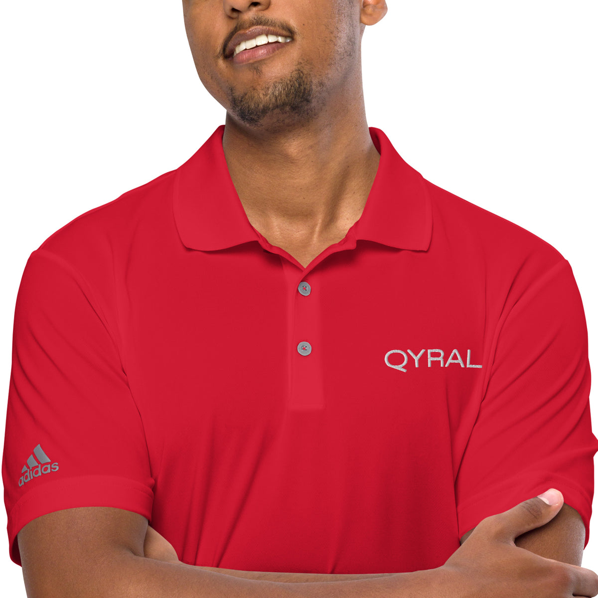 Adidas embroidered performance polo shirt